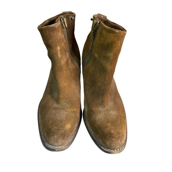 Diesel Pinky Suede Brown Distressed Ankle Boots Size 6.5 US / 37 EU - Picture 6 of 11